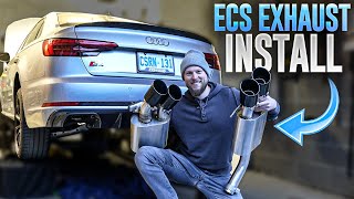 ECS Exhaust for the B9 Audi S4! *BIG SOUND CHANGE*