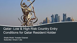 Qatar Entry Condition- Low & High Risk Countries- Qatar Resident