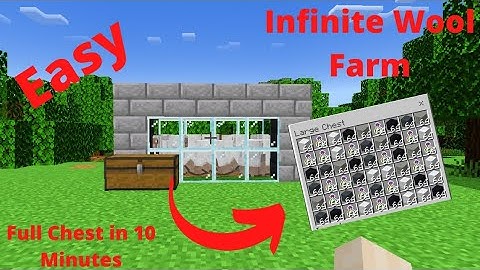 SIMPLE 1.17 AUTOMATIC WOOL FARM TUTORIAL in Minecraft Bedrock (MCPE/Xbox/PS4/Switch/Windows10)