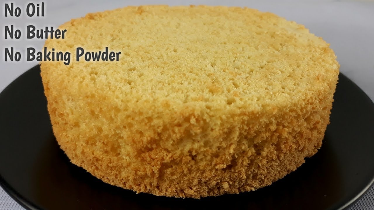 Vanilla Sponge Cake (No Oil, Butter, Baking Powder) | Basic Vanilla Sponge Cake Recipe