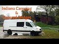 Indiana Camping &amp; Driving over a Covered Bridge - Sprinter Van Adventures