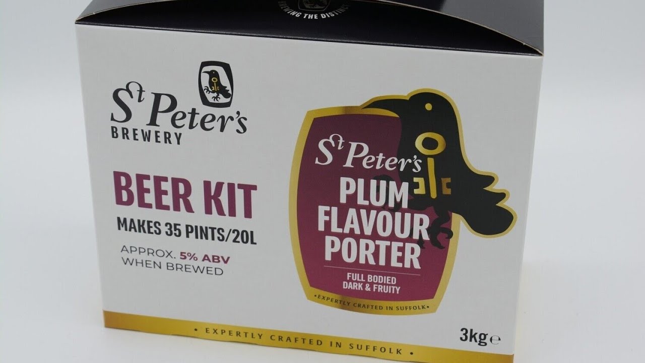 Brewing the NEW St Peters Plum Flavour Porter Homebrew Beer Kit YouTube