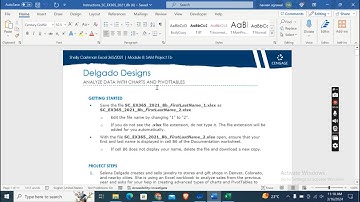 Shelly Cashman Excel 365/2021 | Module 8 SAM Project 1b | Delgado Designs #samproject1b