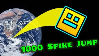 How Far Can The Geometry Dash Cube Jump In ONE Click?