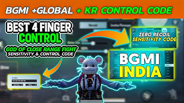 best 4 finger claw BGMI / best sensitivity and control code/ bgmi control code /handcam bgmi