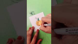 Satisfying Pumpkin One Line Drawing #shorts #youtubeshorts #satisfying
