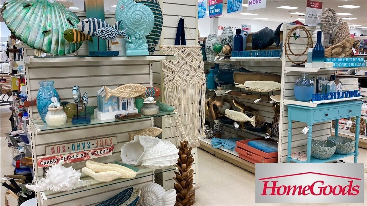 HOMEGOODS DECORATIVE ACCESSORIES COASTAL BEACH HOME DECOR SHOP WITH ME