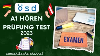 ösd a1 hören prüfung test teil 1, 2 & 3 mit lösungen || german listening exam paper