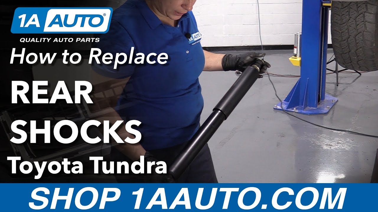 How to Replace Rear Shocks 00-06 Toyota Tundra - YouTube