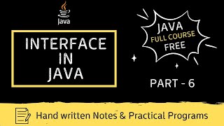 Interface in Java [Chapter 6] | Interface program in Java | Java Full Course for Beginners