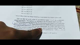 Section 4.3 and 4.5 .. Coding Theory