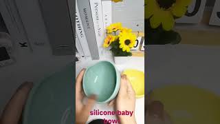 Soft silicone baby feeding bowl with suction on the bottom #baby #babyfeeding #babybowl #shorts screenshot 4