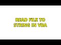 Read file to string in VBA