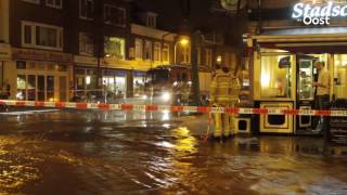 Deel Brink Zwolle Onder Water, Brandweer Schiet Te Hulp