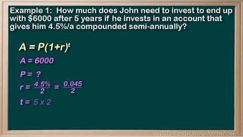 WCLN - Math - Compound Interest 6 - Solve for P