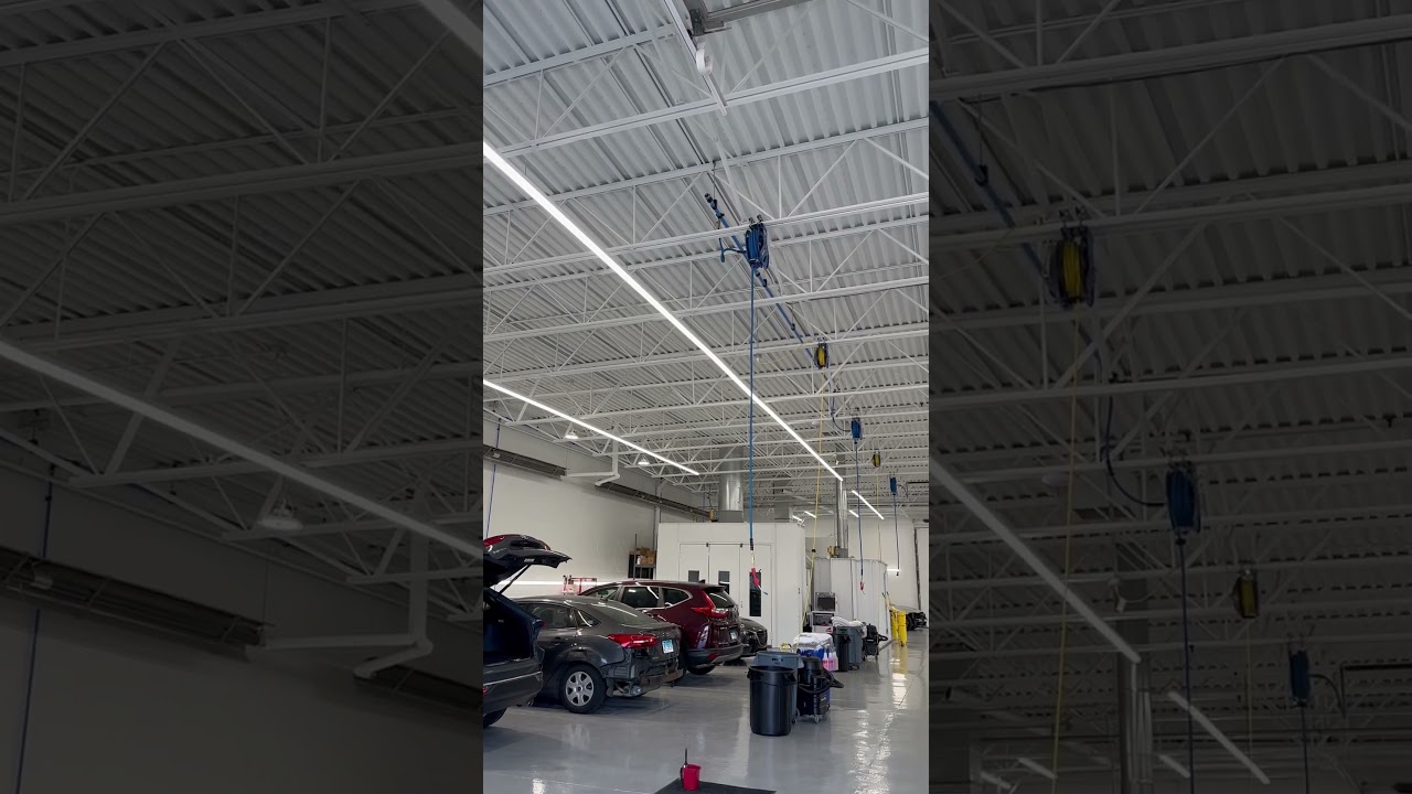 Наливной пол в автомастерской, Чикаго