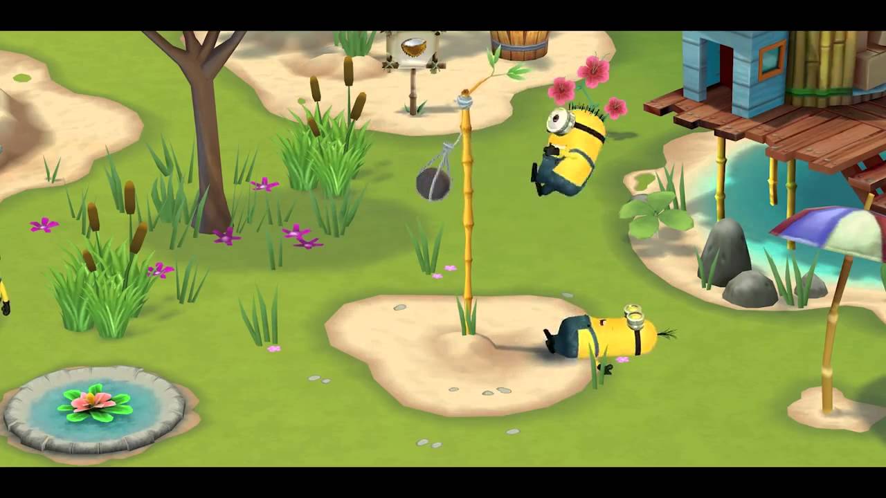 Миньоны играют в тетербол