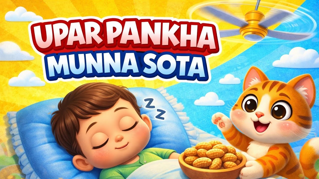 Upar Pankha Chalta Hai Munna Sota Hai | Kids Hindi Rhyme | Lots of story songs