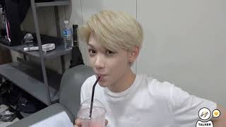 Felix Winking At Us As He Drinks Smoothie