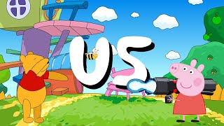 Винни пух против Свинки Пепы эпичная битва Winnie the Pooh vs Peppa Pig epic battle animation