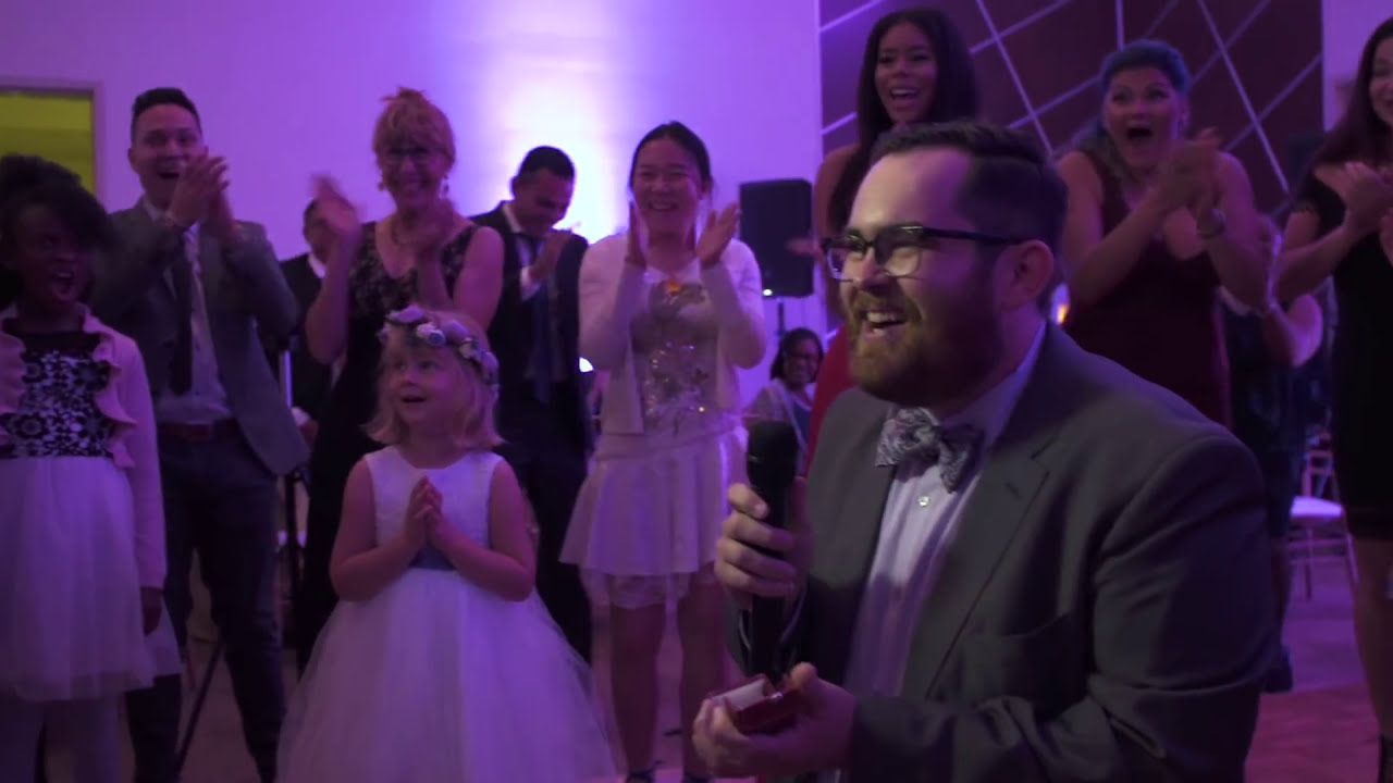 Bouquet Toss Surprise Proposal YouTube