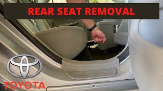 09-13 Toyota Corolla - Back Seat Removal (2010 Corolla)