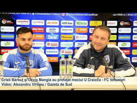 Cristi Bărbuţ şi Devis Mangia au prefaţat meciul cu FC Voluntari