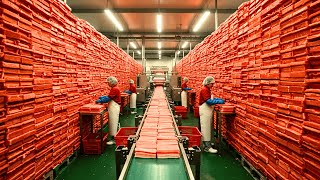 How Millions of Crab Sticks Are Produced – Inside the Crab Stick Factory Mega Line
