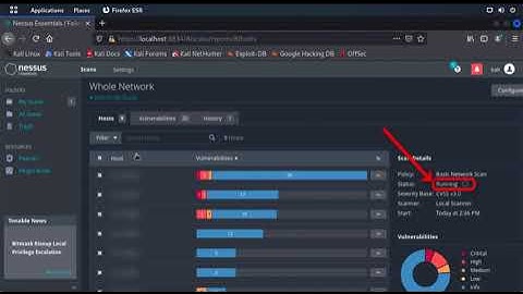 Starting Nessus from Kali