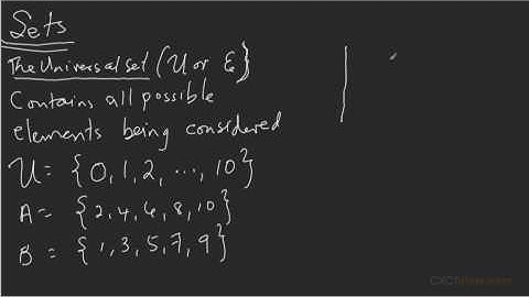 CXC Tutors Universal Sets basics