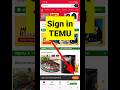 How To Sign In TEMU Account Create Temu App Login Temu Shorts