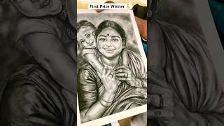 First Prize winner 🏆 #artcompetitions #charcoalart #sp19classes