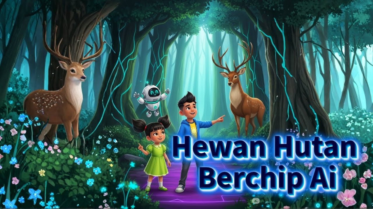 Hewan Hutan Berchip AI 🤖🌳 | Cerita Bergambar Anak SD tentang