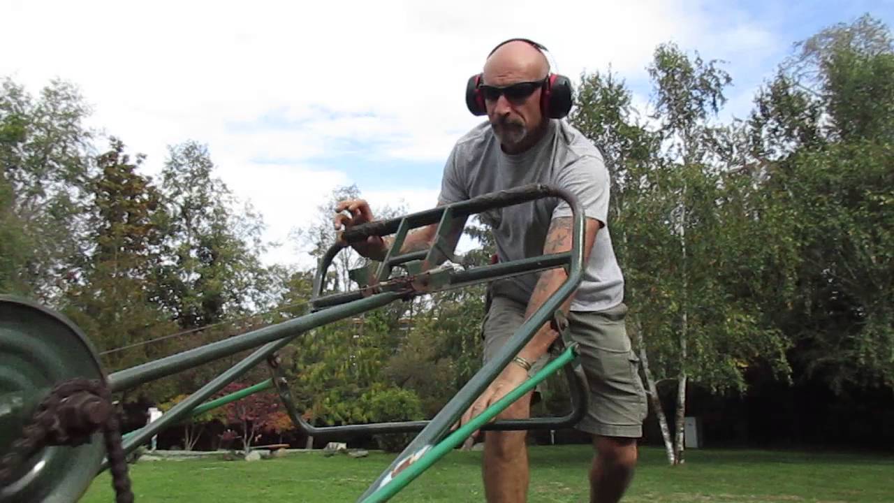 How to use a Walk Behind Lawn Aerator YouTube