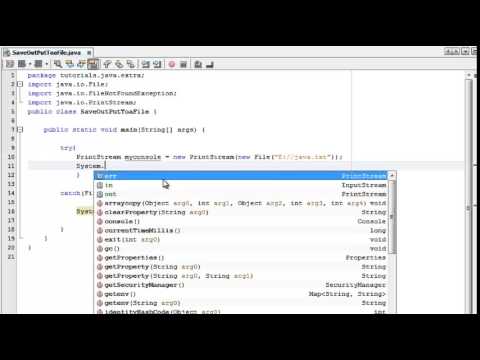 Save Console output into a file using java - YouTube