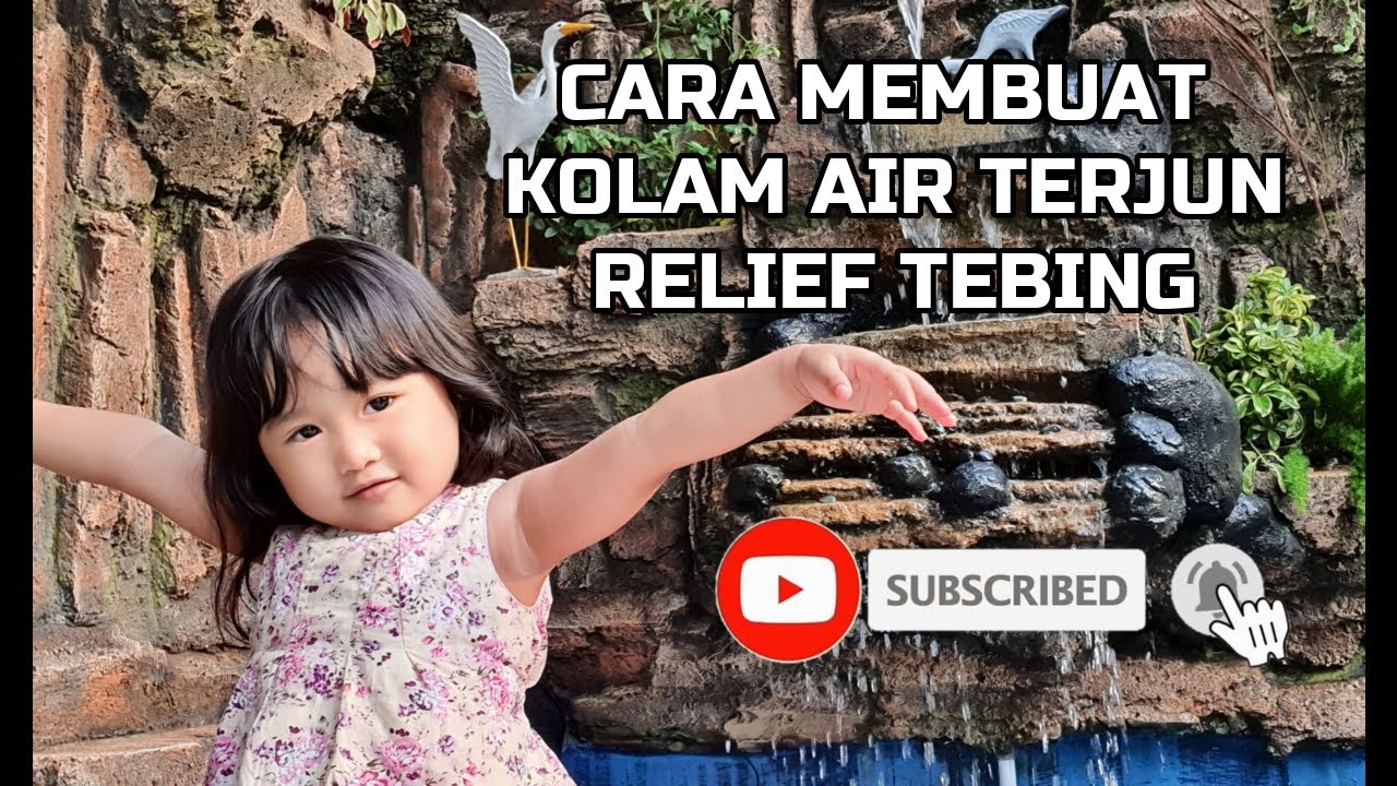 Cara Membuat Kolam Air Terjun Relief Tebing - YouTube