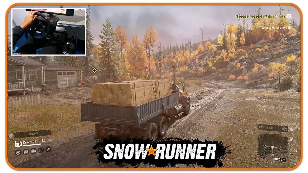 SnowRunner Building the Bridge Part2 Logitech g920 gameplay 2