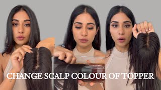 How To - Change the Scalp Colour Of Silk Hair Toppers | Human Hair Toppers India For Hair Thinning