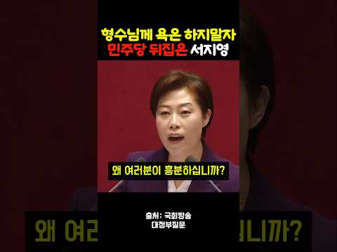 "형수님께 욕은 하지말자" 민주당 뒤집은 서지영 thumbnail
