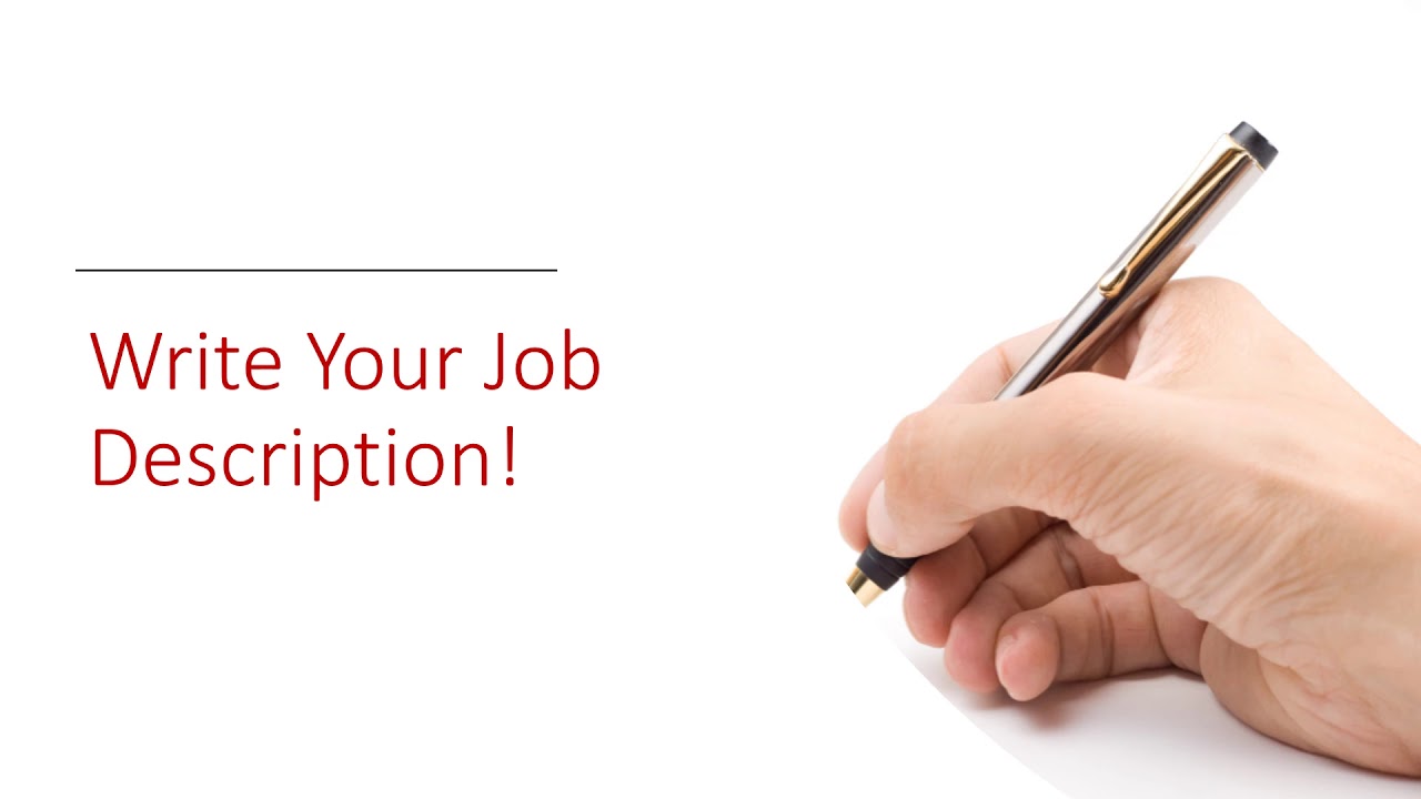 Write Your Job Description - YouTube