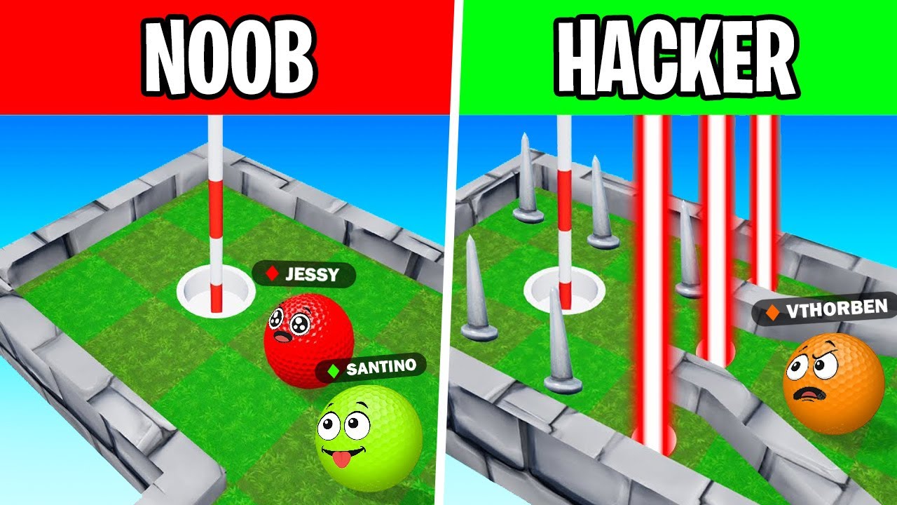 Noob vs Pro vs Hacker Golf It Challenge!