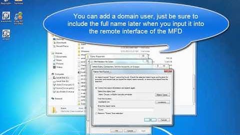 Instructional Video:  Scan to Folder Ir Adv Windows 7