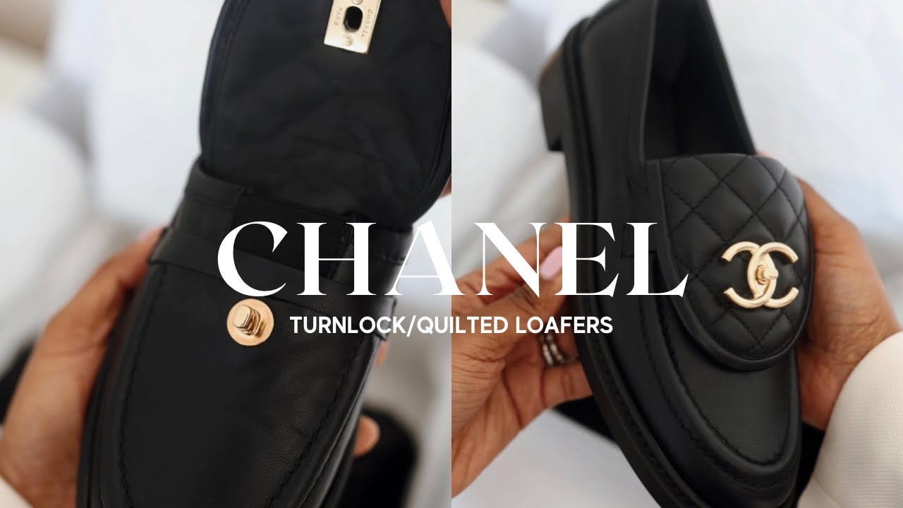 Chanel CC Turnlock Loafers Quilted Black Calfskin Gold Hardware Size 4 –  Coco Approved Studio
