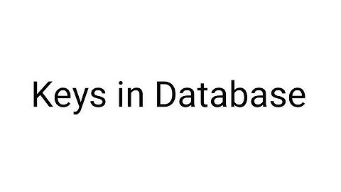 Keys In DBMS By SH Neelesh Sharma