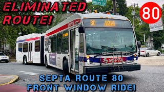 Eliminated Route 80, Front Window Ride Full Route To Horsham