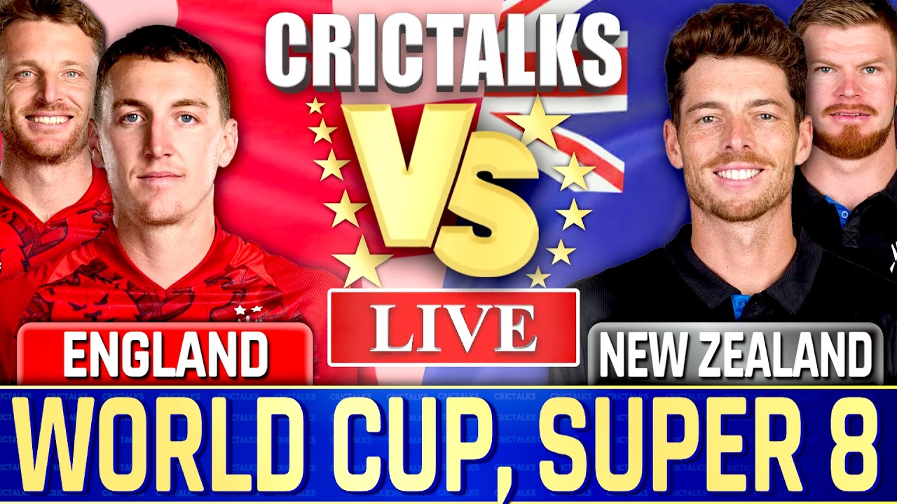 🔴 England vs New Zealand, T20 World Cup 2026 Live Cricket Match Today Score Commentary 2nd Inn