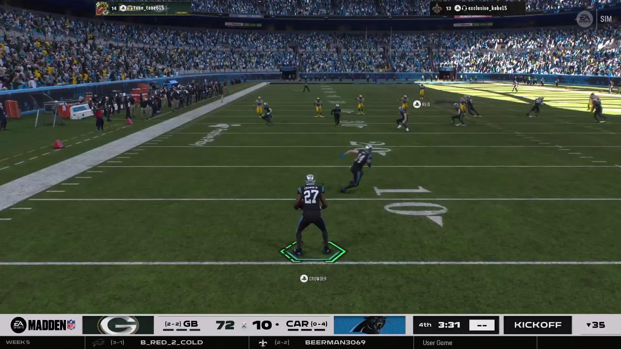 Ville Packers vs Panthers