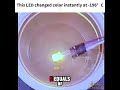 Why an Orange LED Turns Green in Liquid Nitrogen #science