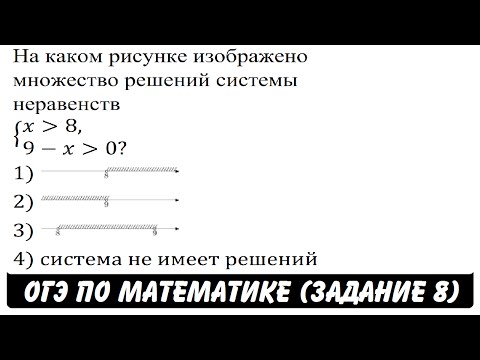 На каком рисунке изображено множество решений системы ... | ОГЭ 2017 | ЗАДАНИЕ 8 | ШКОЛА ПИФАГОРА
