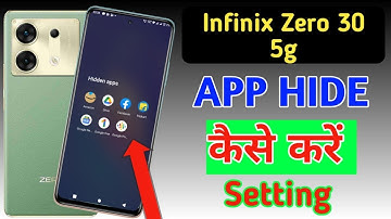 How to hide apps in Infinix zero 30 5g /Infinix zero 30 5g app hide/app hide setting